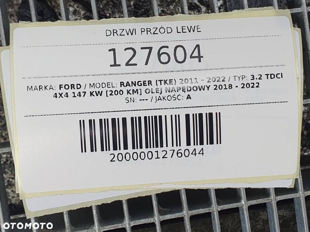 DRZWI PRZÓD PRZEDNIE LEWE KOMPLETNE FORD RANGER IV V 6DYEWWA - 12