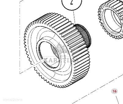 Massey Ferguson 7516 Koło Zębate Tryb Zębatka CZĘŚCI 4302423M2 - 1