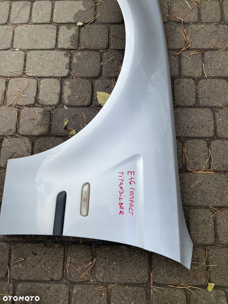błotnik lewy bmw e46 compact titansilber oryginał ładny stan - 2