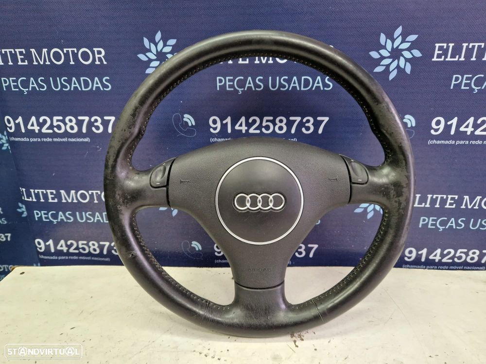 Volante usado pele com airbag AUDI A4 B6 PATILHAS - 3