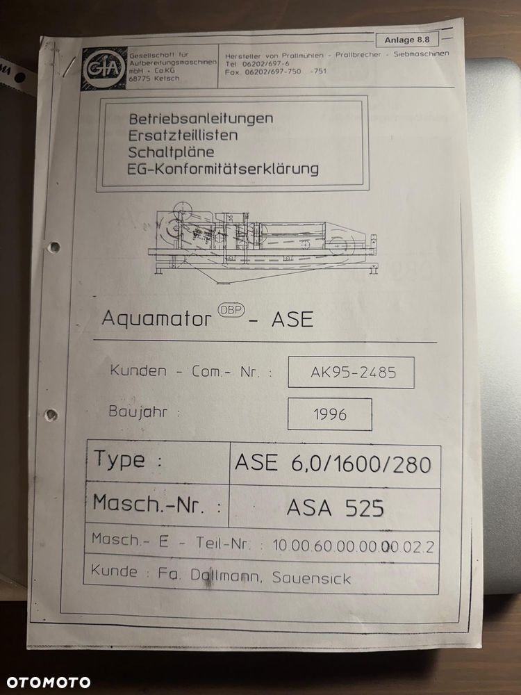 Powerscreen AQUAMATOR ASE 6.0 / 1600 / 280 ( Finlay, McCloskey, Sandvik, Metso, Maximus, Kleemann, Terex, CAT ) - 8