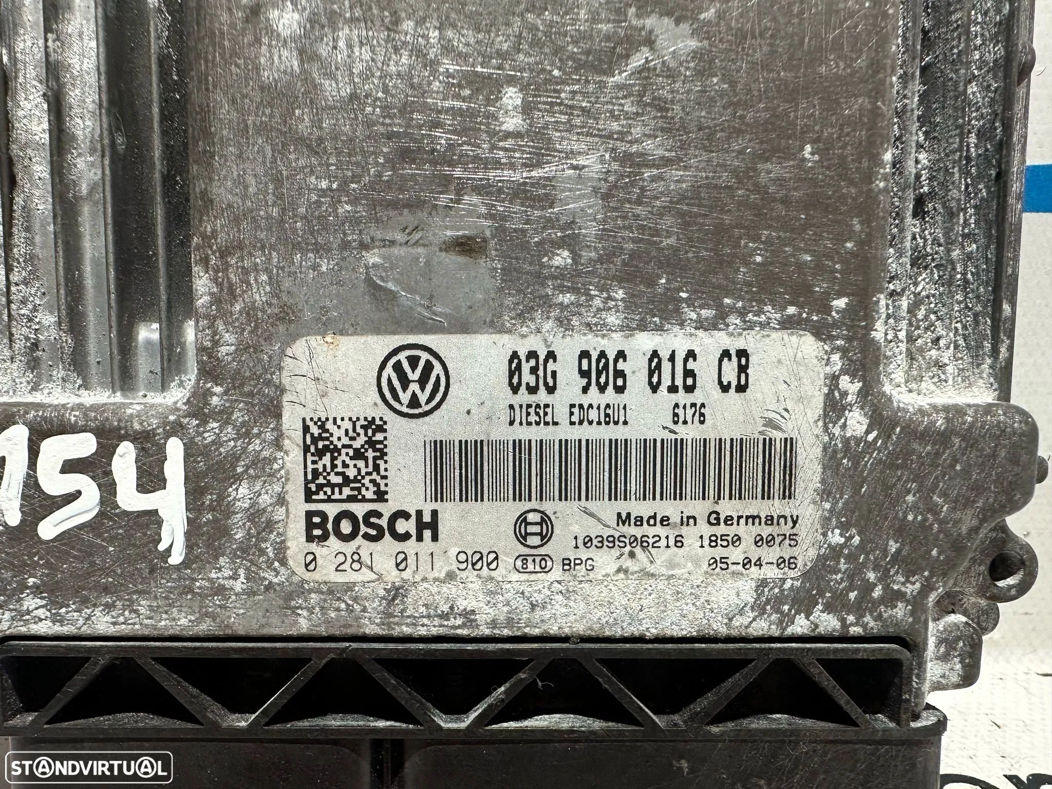 .Centralina Motor Original Bosch VAG VW Volkswagen 1.9 TDi BXE BKC 03G 906 016 CB / 0 281 011 900 - 1