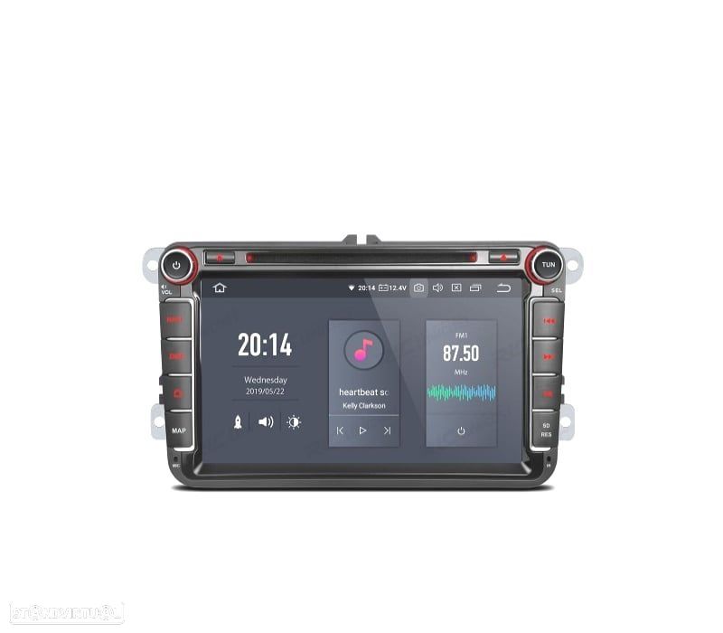 AUTO RADIO GPS ANDROID 10.0 LCD TÁCTIL 8" 4K VOLKSWAGEN VW PARA SEAT E SKODA 4GB RAM 64GB ROM HEXA- - 6