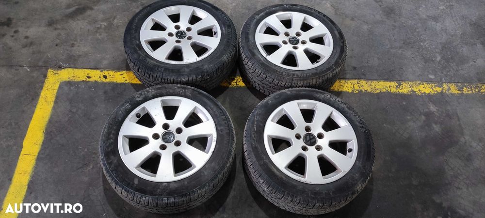 Set jante aliaj 16 volkswagen vw JETTA cu anvelope de iarna DOT 2023 - 1