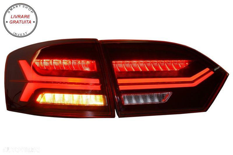 Stopuri LED VW Jetta Mk6 VI 6 (2012-2014) Semnal Secvential Dinamic- livrare gratuita - 5