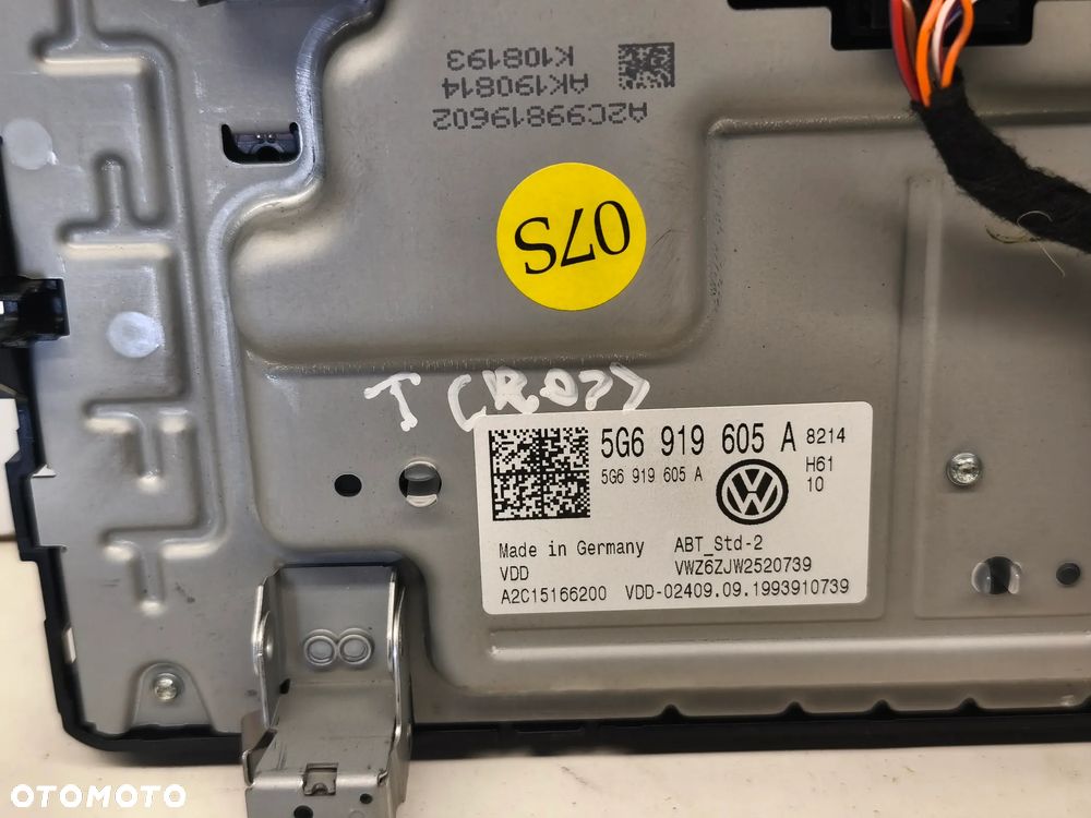 WYŚWIETLACZ RADIA 5G6919605A VOLKSWAGEN T-CROSS GOLF VII POLO TIGUAN TOURAN PASSAT - 5