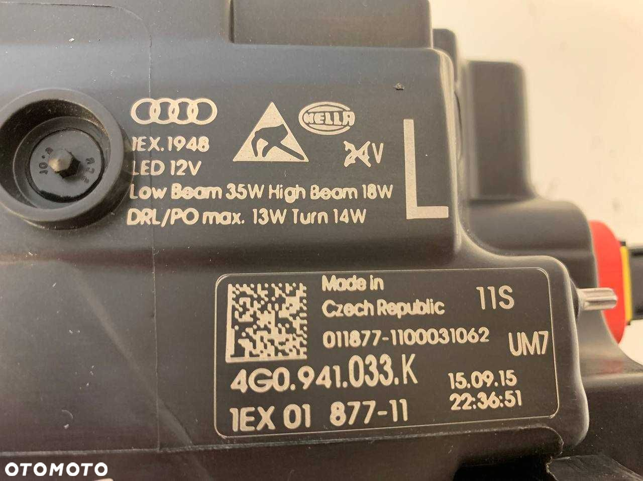 Lewa Lampa Reflektor Audi a6 c7 FULL LED USA - 7