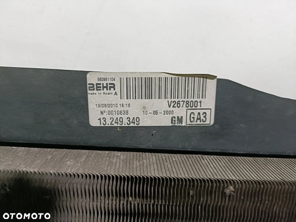 OPEL CORSA D 06-14 r. 1,4 B chłodnica wody + klimatyzacji +  wentylator KOMPLET CHŁODNIC+ - 4