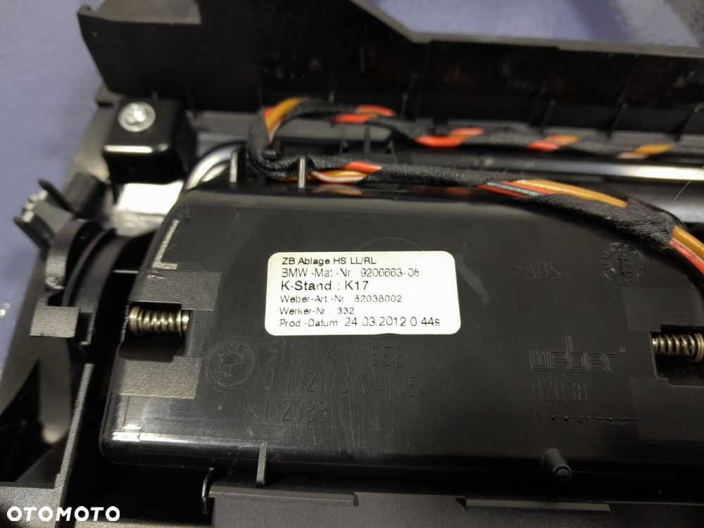 BMW 5 F10 F11 OSŁONA DEKOR TUNELU ŚRODKOWEGO 9171560 9206663 9180199 - 9