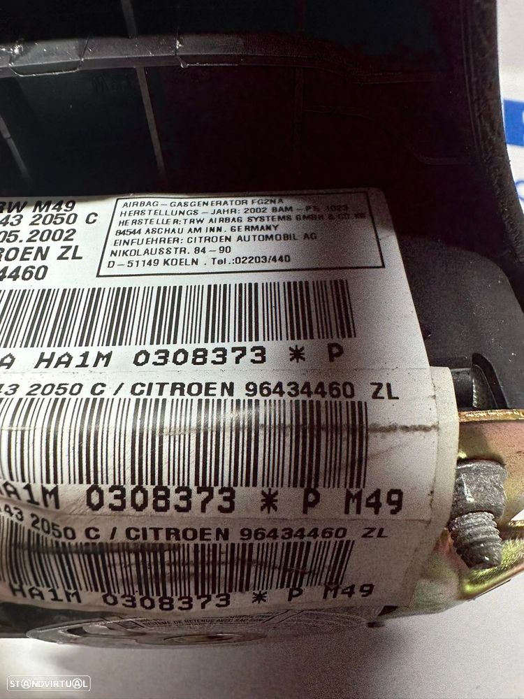 .Airbag Volante Condutor Original PSA Peugeot Citroen 96434460 2004 - 2006 - 8