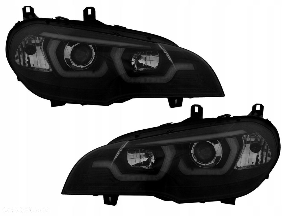 Reflektor Lampy kpl Ringi 3D Angel Eyes Led Tuning Black Bmw X5 e70 2006-10 - 1