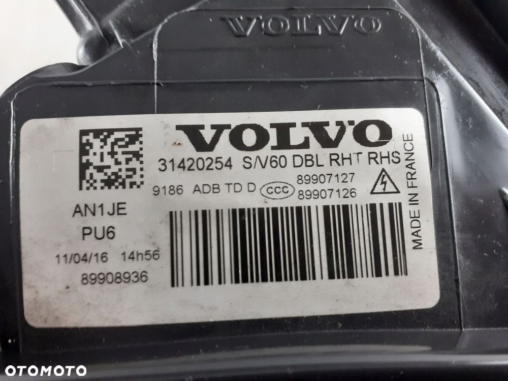 Lampa prawa Volvo S60 V60 bi-xenon skr. 2013-18 r. - 10