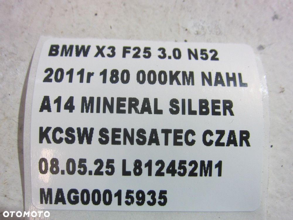BMW X3 F25 A14/7 MINERALSILBER A14 SREBRNE DRZWI PRAWE PRZEDNIE PRAWY PRZÓD - 10