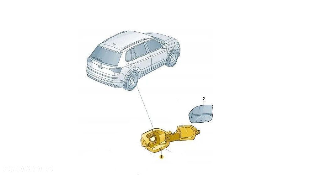 Klapka wlewu paliwa Skoda Kodiaq I 16-24r. NOWA z otworem na AdBlue osłona oryginalna 565809702 - 1