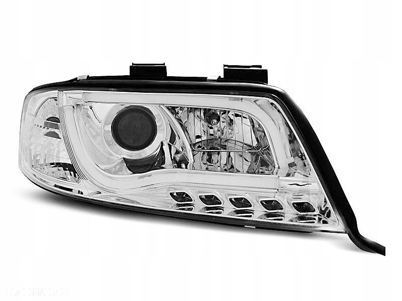Lampy Reflektory Audi A6 C5 01-04 Led Tube Chrome - 1