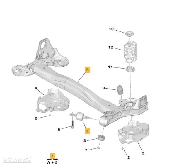 CHARRIOT TRASEIRO PEUGEOT 308 SW ALLURE - 1
