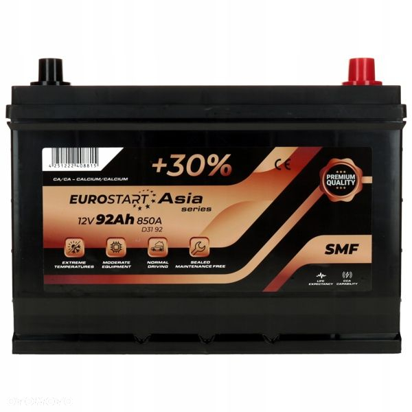 Akumulator Eurostart Asia Series 92Ah/850A P Japan D31 - 3