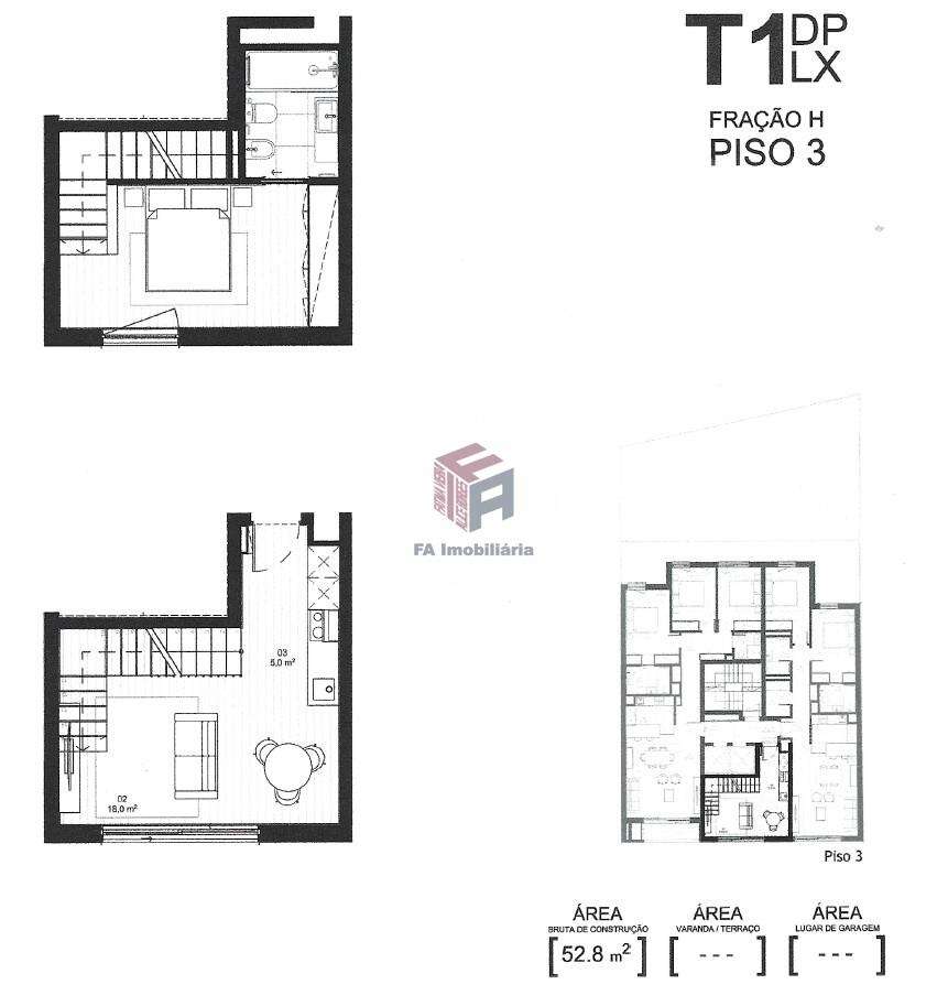 Apartamento T1 Duplex Centro Matosinhos - Grande imagem: 5/5