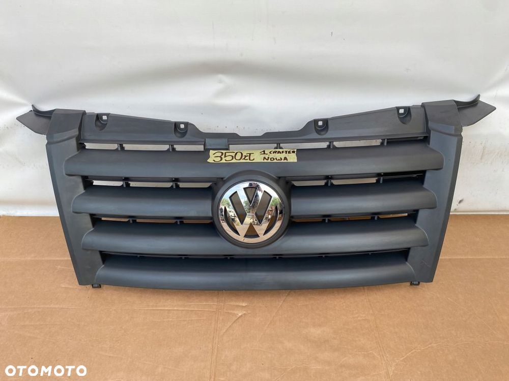 VW CRAFTER 06- ATRAPA GRILL NOWA ORYGINALNA SZARA 2E0853653 - 1