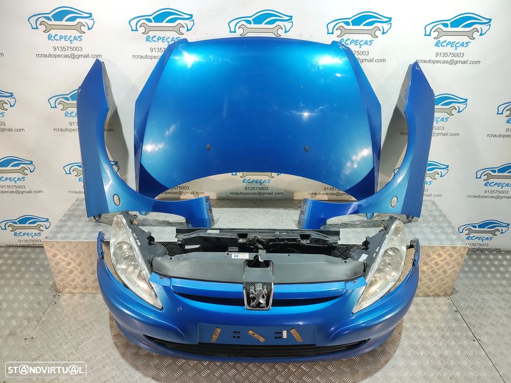 FRENTE COMPLETA PEUGEOT 307 3 A/C CAPOT PARACHOQUES GUARDA-LAMAS OTICAS RADIADOR VENTILADOR FRENTE FIBRA REFORÇO - 20
