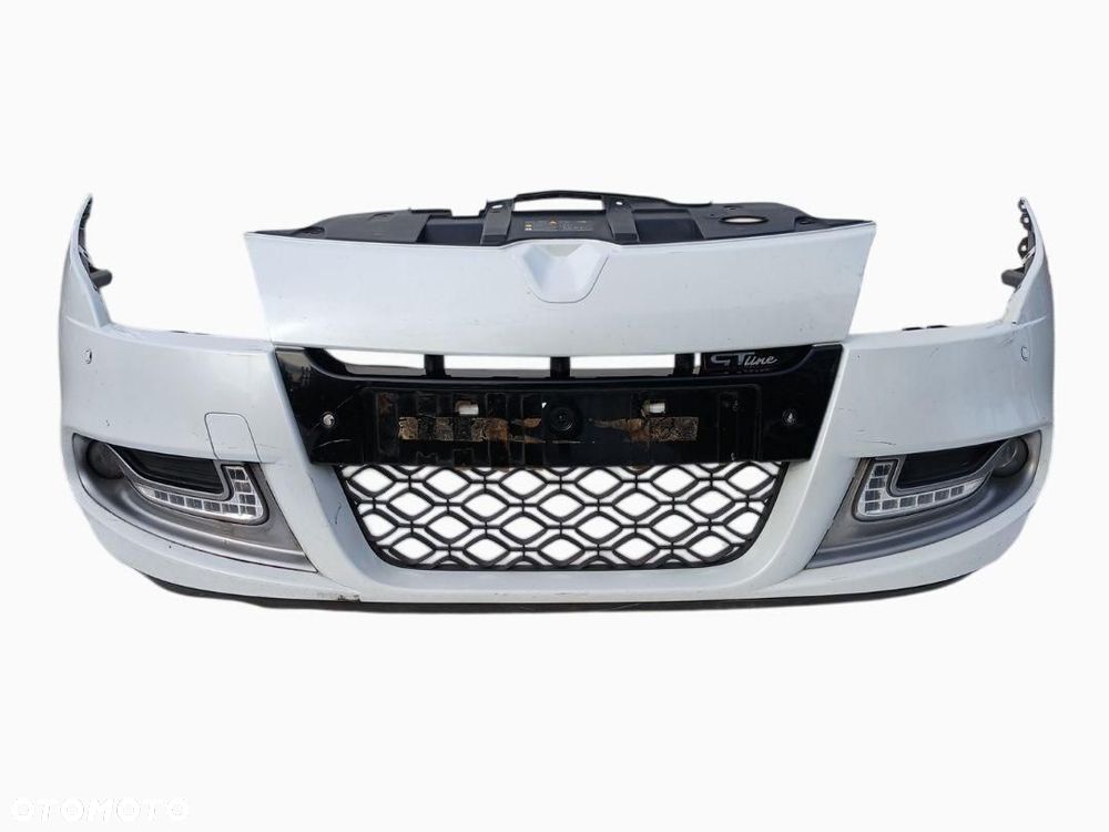 ZDERZAK PRZÓD PRZEDNI RENAULT MEGANE III 3 GT LINE BIAŁY Z HALOGENAMI LED