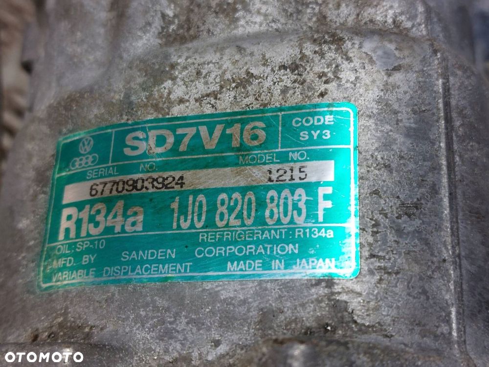 SPRĘŻARKA KOMPRESOR KLIMATYZACJI SEAT TOLEDO II 1.6 8V 1J0820803F - 3