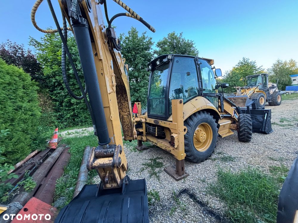 Caterpillar CAT 428E 2008r 4x4 koparko ładowarka teleskop widły rekin - 3