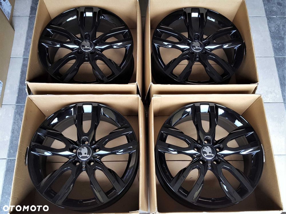 Alufelgi 18 5x112 Skoda Octavia Superb Yeti Karoq Kodiaq Czarne ! 840# - 7