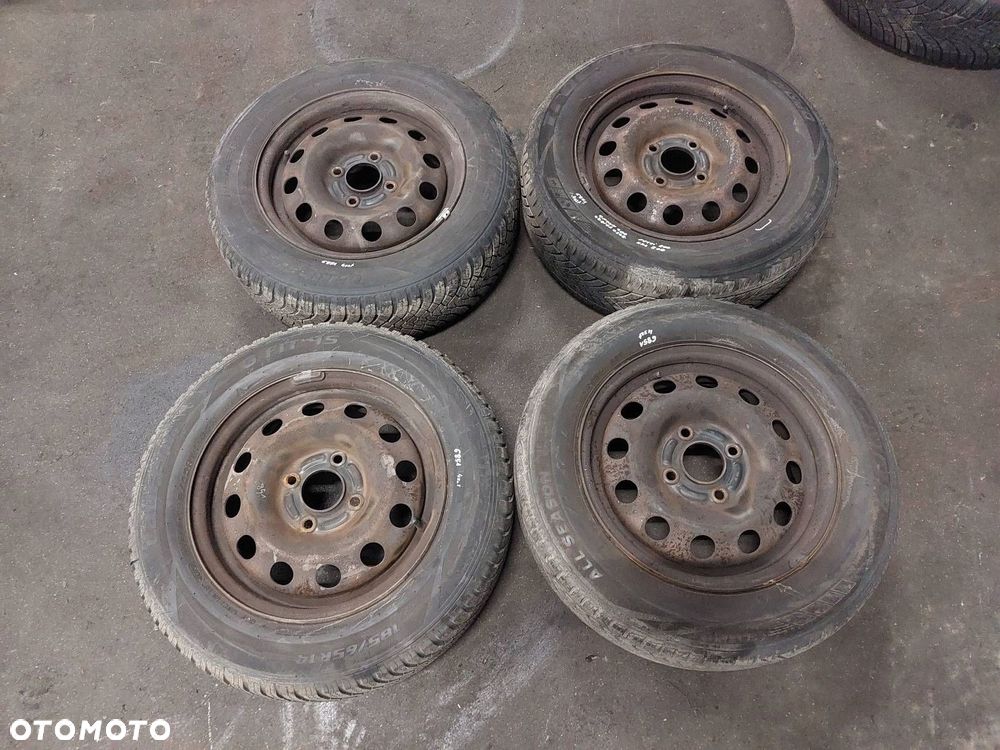 KOŁA FELGI OPONY CAŁOROCZONE 4 SZT 4x108 5,5Jx14 ET47,5 185/65R14 FORD - 1