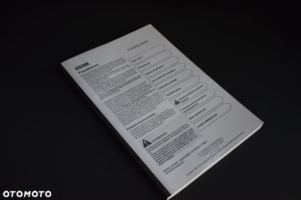 DTR, Instrukcja obsługi wozidła Volvo * A25E * A30E * - 2
