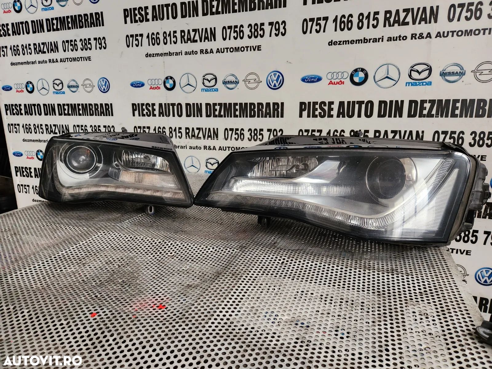 Faruri Far Stanga Dreapta Audi A8 4H D4 Led Bi-Xenon Adaptiv Volan Stanga Complete Cod 4H 4H Dezmem - 1