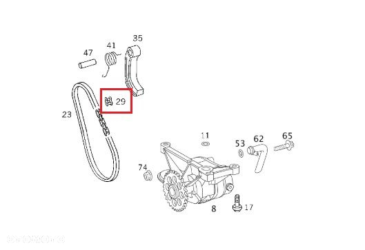MERCEDES WIELE MODELI Ogniwo lancucha rozrzadu OE - 2
