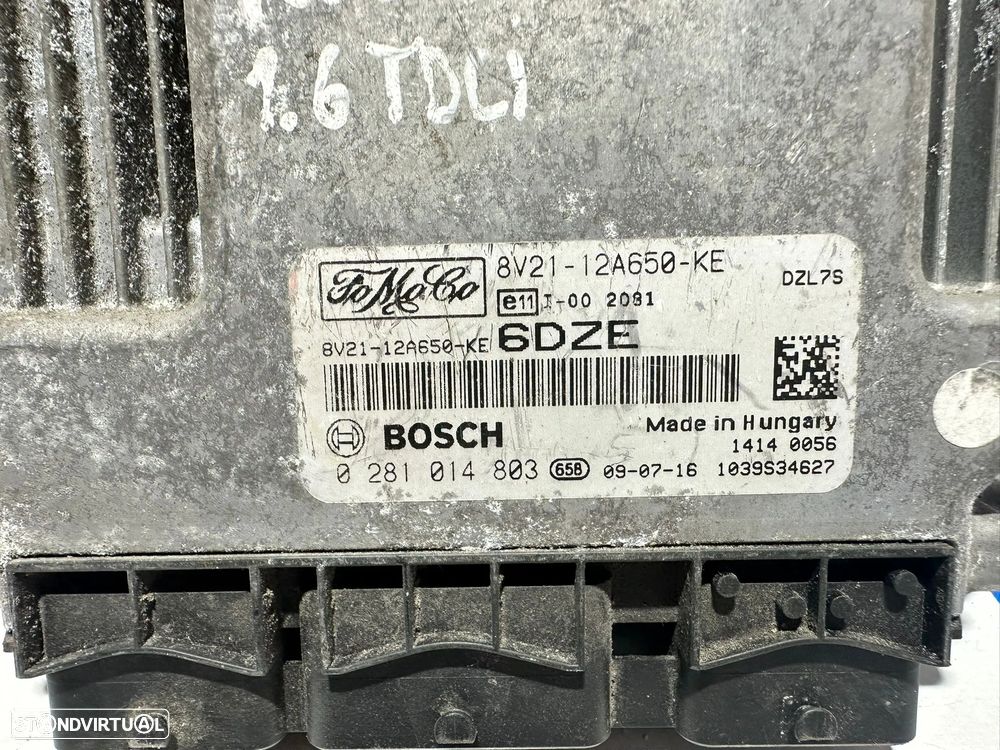 .Centralina Motor Bosch Ford Fiesta MK6 1.6 TDCi 8V2112A650KE 0281014803 2008 - 2011 - 7