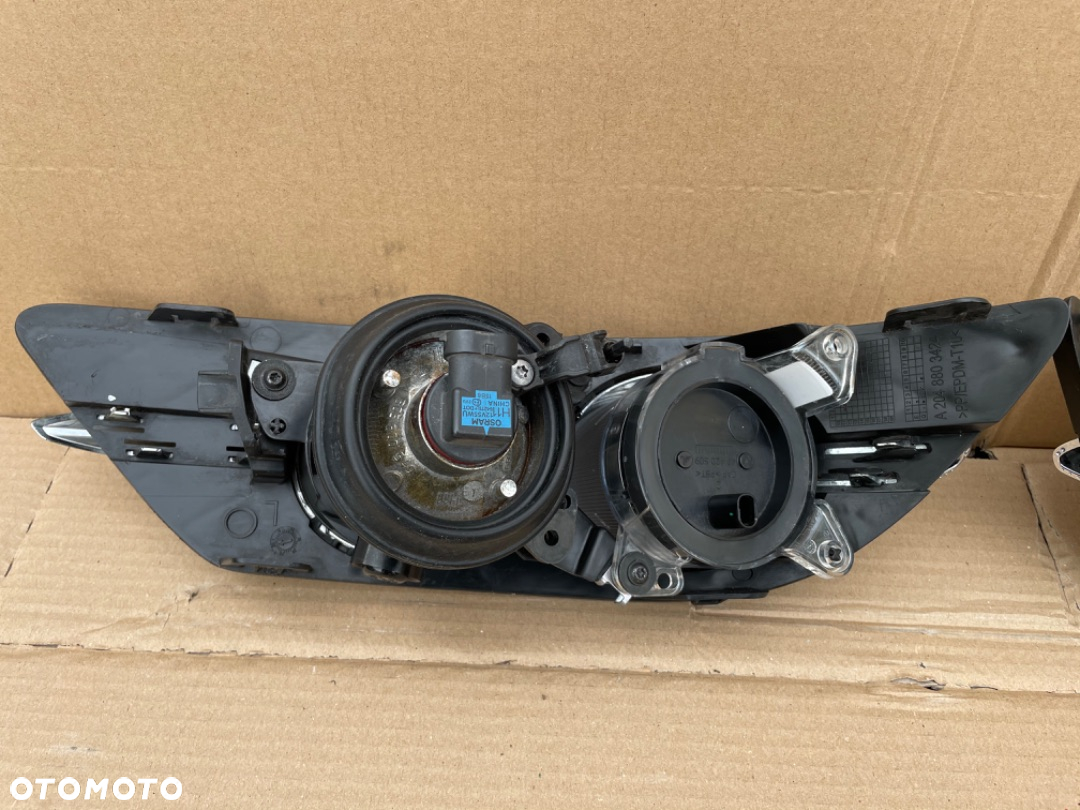 Mercedes C Klasa Lift W204 Światło DRL Led Halogen Przeciwmgłowe Kratka z Chromem Oryginalna Przednia Lewa Zderzaka Przedniego A2048803424 Chrom Europa - 7