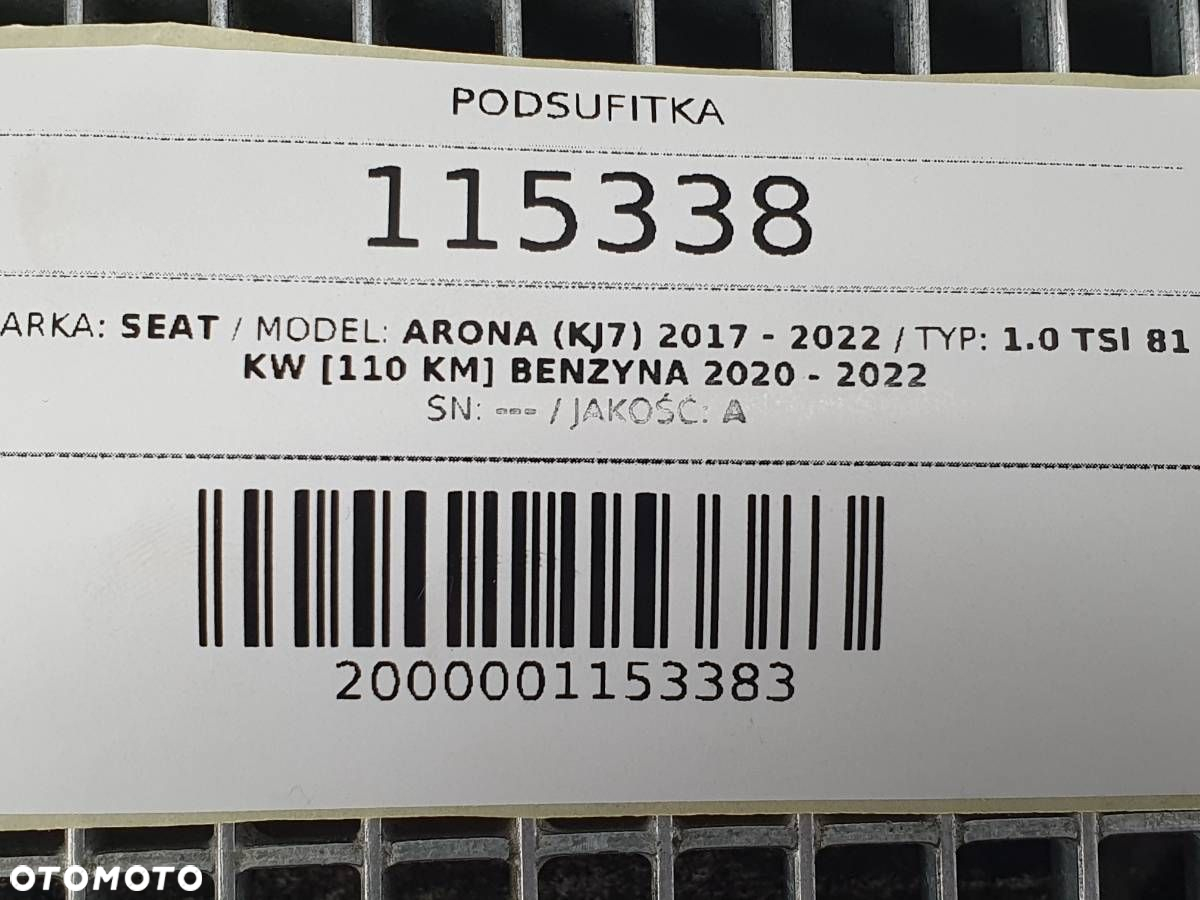 PODSUFITKA PODSUFITÓWKA CZARNA SEAT ARONA 6F9867501G - 14