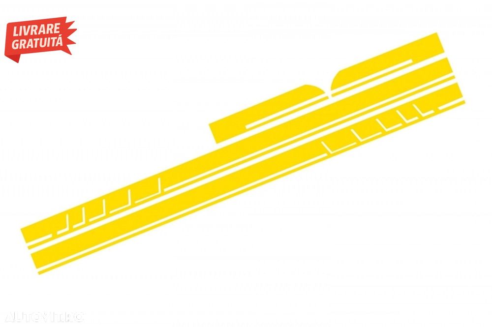 Set Stickere Capota Plafon Portbagaj si Laterale Galben Mat Mercedes CLA W117 C117- livrare gratuita - 5