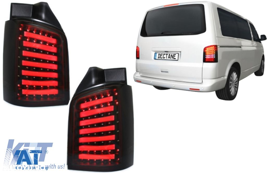 Stopuri LED compatibil cu VW T5 (04.2003-2009) Negru Fumuriu - 4