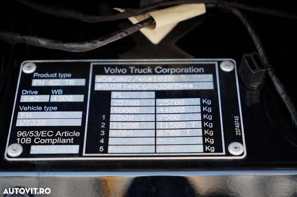 Volvo FH 500 / MEGA / COMBINAT TANDEM TRAVEL 120 M3 / 2024 / I-PARK COOL / DOCURI DE ACOPERIRE PENTRU CĂRUCIOR / PUNTE RIDICATĂ / JANTE DIN ALIAJ / REMORCĂ WECON - 37