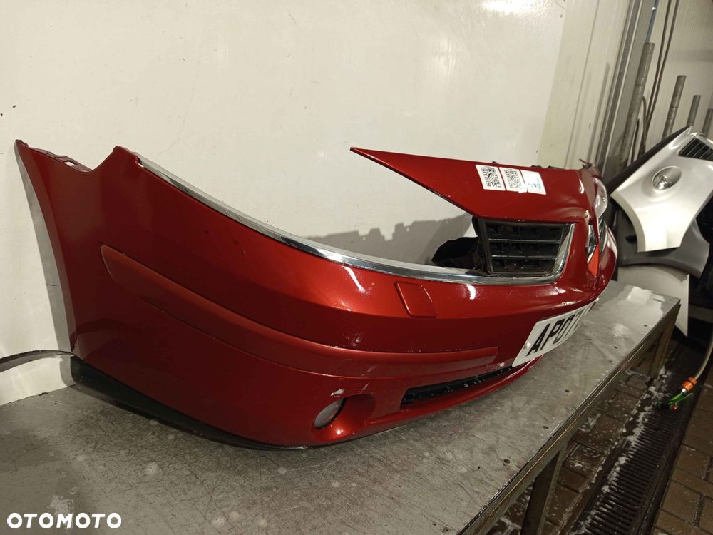 + ZDERZAK PRZÓD PRZEDNI RENAULT LAGUNA 2 II LIFT FL TEB76 BORDO BORDOWY SPRYSKIWACZE LAMP XENON HALOGENY - 2