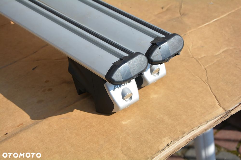 Bagażnik dachowy na relingi zintegrowane długie belki aluminiowy na klucz - 4
