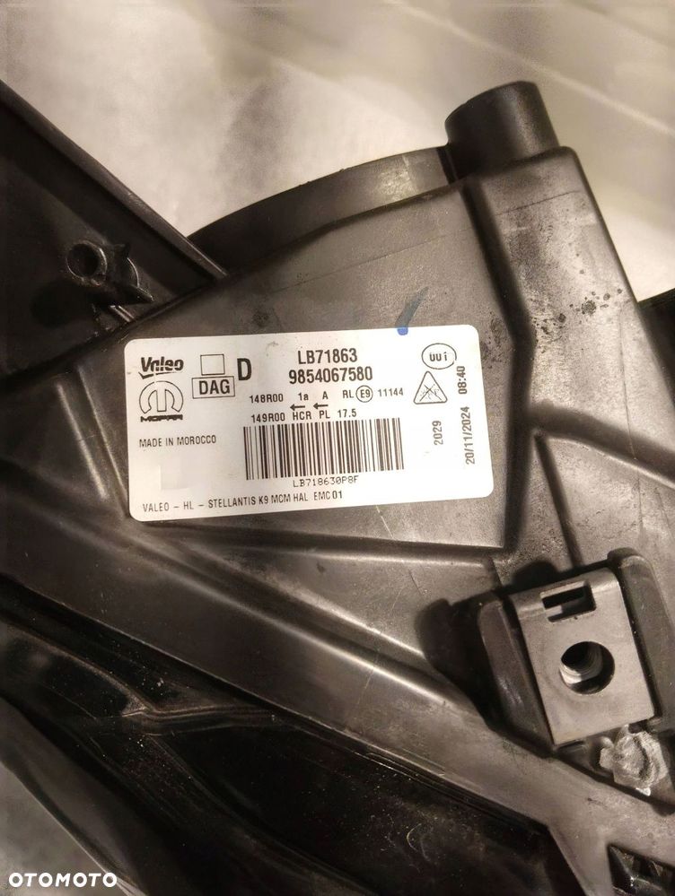 opel combo , toyota proace nm komplet lamp zw 9854041380, 9854067580 - 7