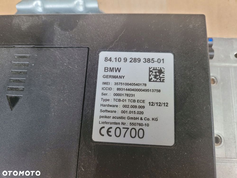 moduł sterownik telematik bmw f10 f11 f30 9289385 - 2