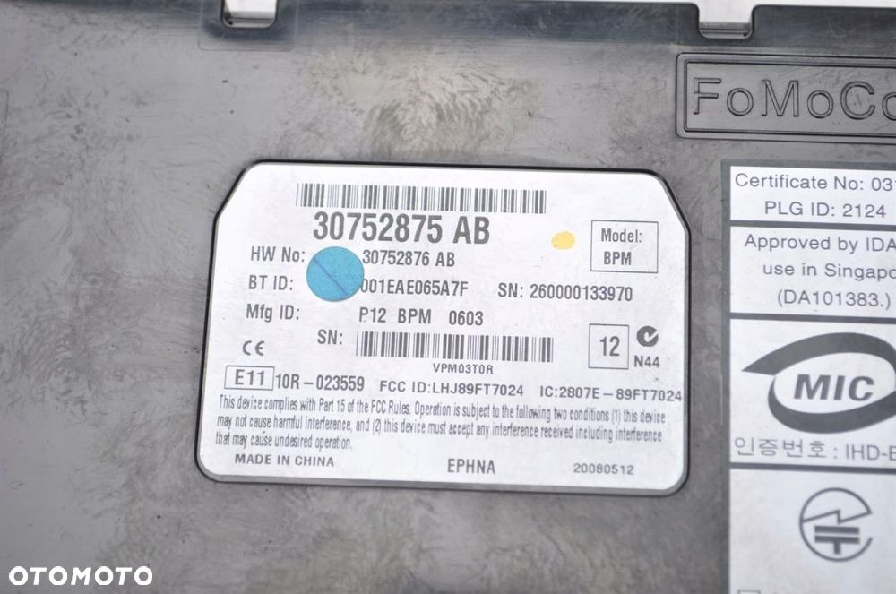 VOLVO S40 II V50 WZMACNIACZ MODUŁ RADIA 30752875AB - 4