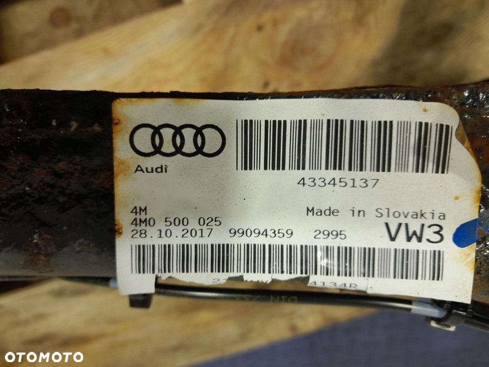 AUDI Q7 II 4M SANKI WÓZEK BELKA ZAWIESZENIA TYŁ TYLNA 4M0500025 - 6