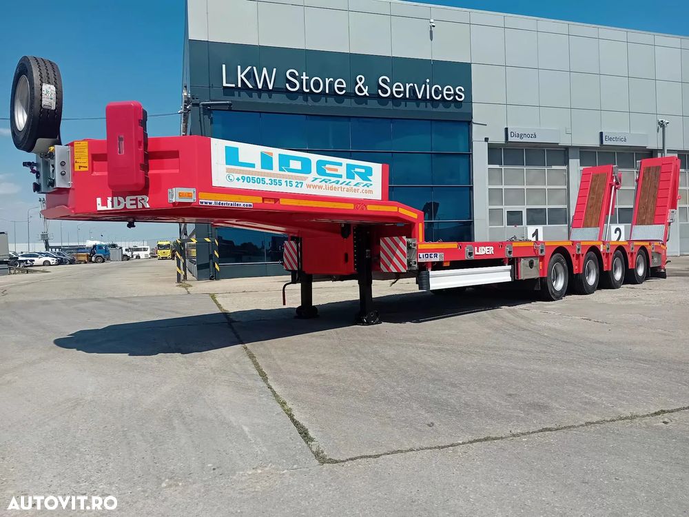 Lider TRAILER/LOW LOADER 4 AXE/4 AXELS, NOU/NEW TOP !!! - 3