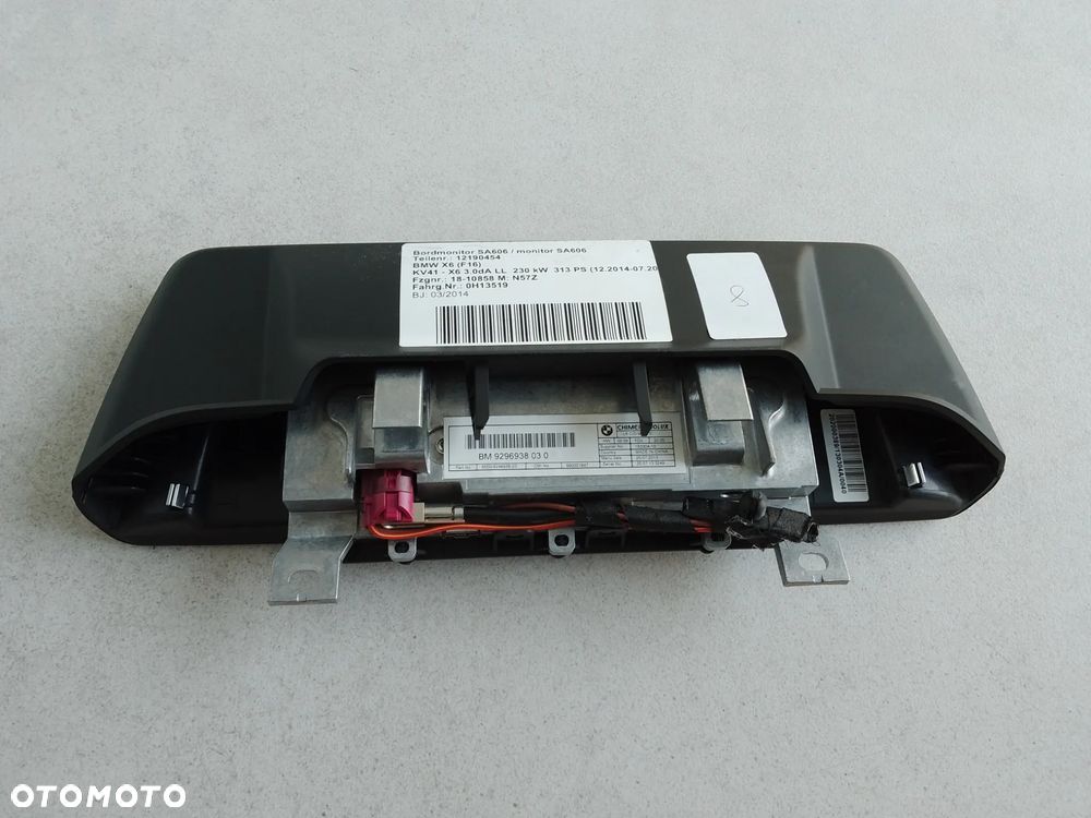 WYŚWIETLACZ PANEL NAWIGACJI BMW F15 X5 F16 X6 9296938 - 2