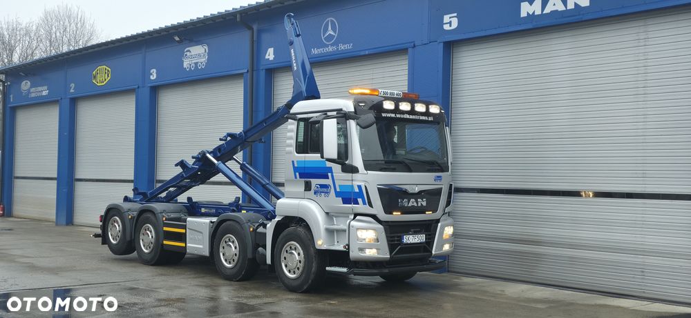 MAN TGS 35.460 8x2 hakowiec MEILLER RK 20.70 TS kontener 7m - 1