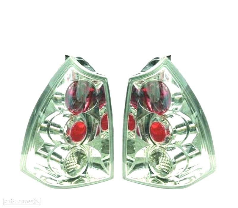 FAROLINS TRASEIROS PEUGEOT 307 SW 01-05 CROMADO - 1