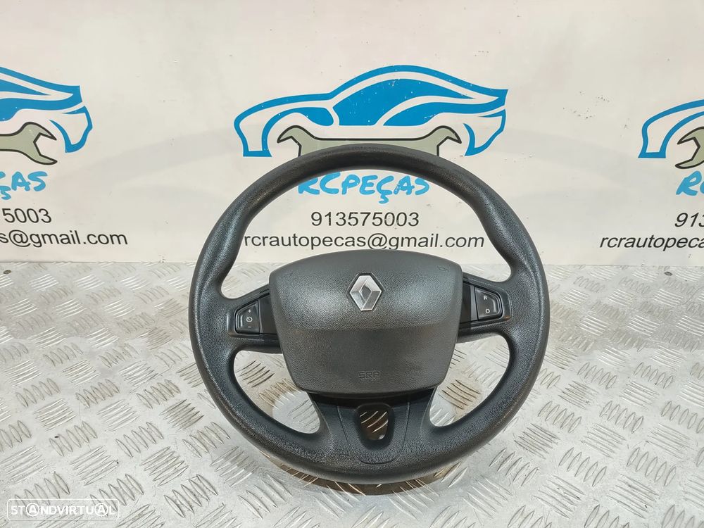 VOLANTE GUIADOR COMPLETO RENAULT MEGANE III 3 MK3 FASE 1 GRANDTOUR TOURER CARRINHA HATCHBACK CARRO AIRBAG 985100007R SCÉNIC III 3 MK3 KANGOO GRAND KANGOO II 2 MK2 - 1