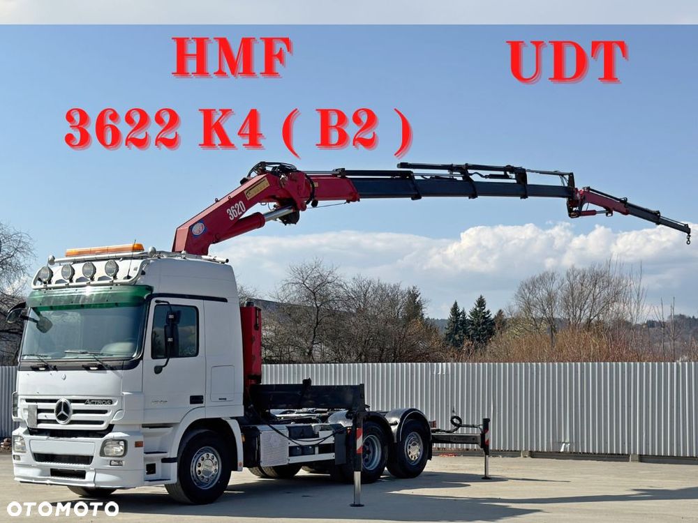 Mercedes-Benz ACTROS 2548 * CIĄGNIK SIODŁOWY + HMF 3622 K4 ( B2 ) + PILOT * 6x2 - 1